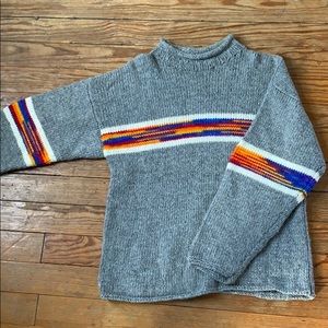 Thick knit rainbow sweater